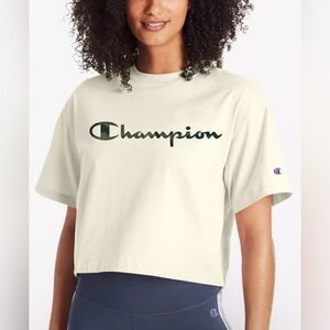 Champion Crop Top Logo Camo